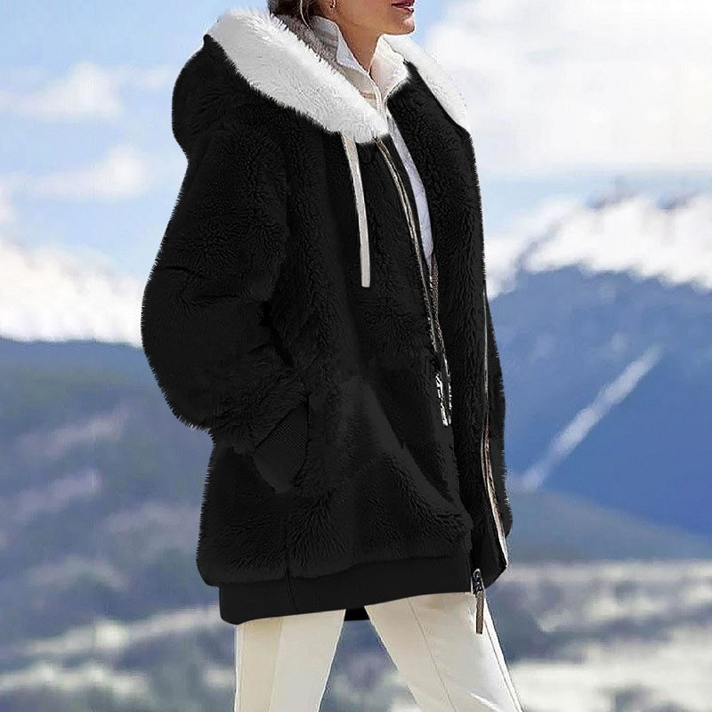 šWinter Funny Big Sale 50% Off -šLZYoehinā¢Solid Color Lamb Wool Padded Coat