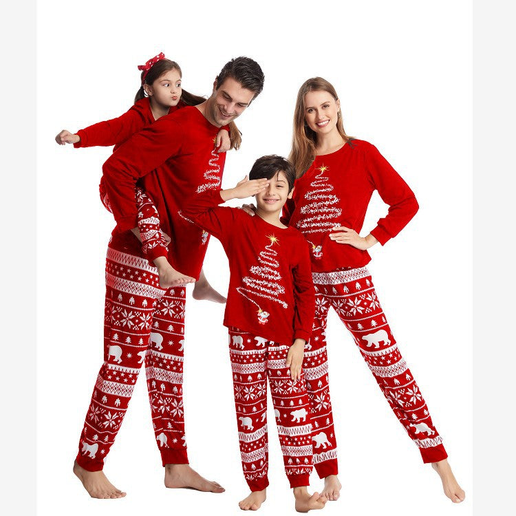 đNew Year Hot Sale-30% OFFđ„Family Matching Red Christmas Tree Suits Family Look Pajama Set