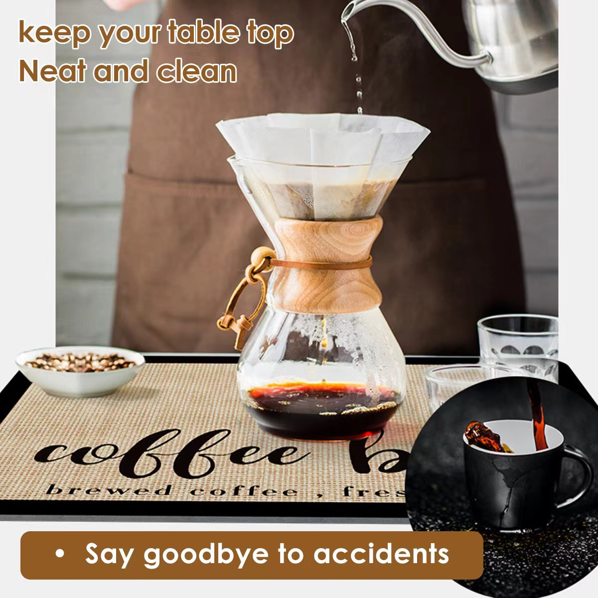 š2024 Home Day Sale 30% Off - LZYoehinā¢Oil Resistant Water Absorbent Coffee Kitchen Mat
