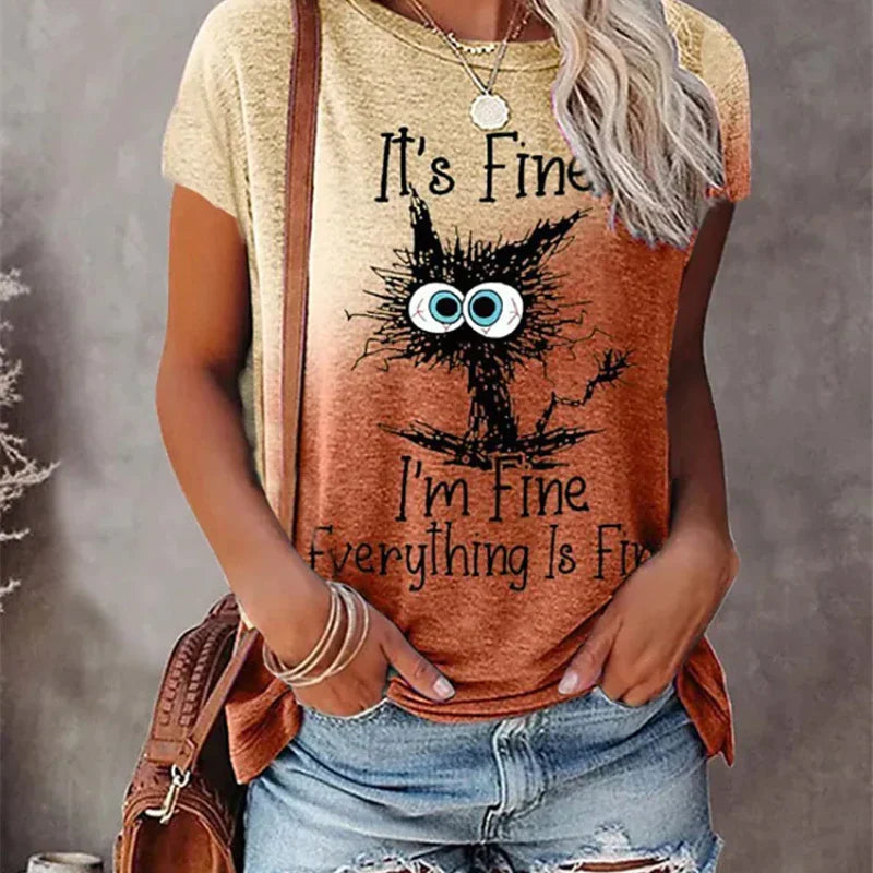 Women's T shirt Purple Brown Gray Patchwork Print