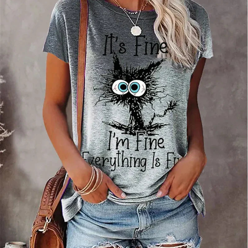 Women's T shirt Purple Brown Gray Patchwork Print