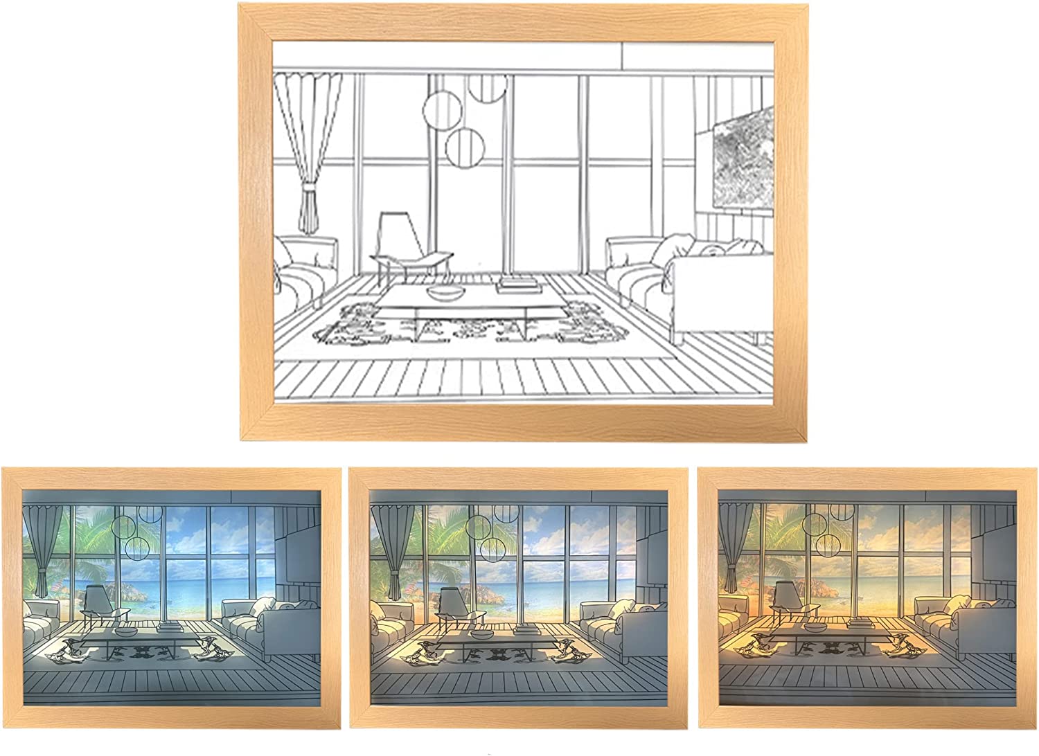 đ2023 New Decorate Sale 30% OFF - LZYoehinâ˘Decoration Lighting Painting LED Glowing Photo Frame