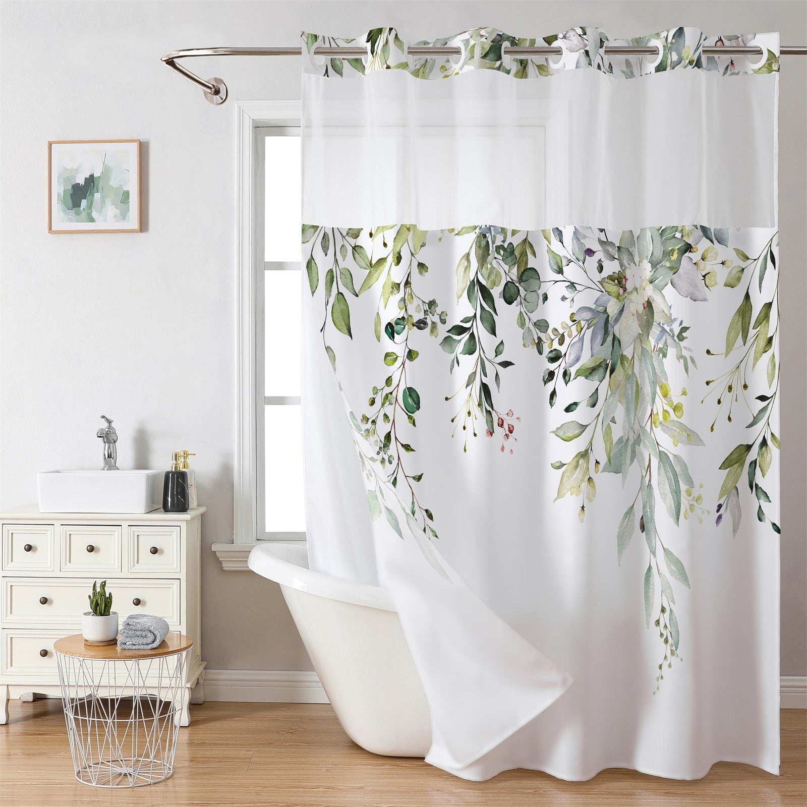 Zrodlmo™No Hooks Wildflower Waterproof Shower Curtains(Buy 2 get free shipping)