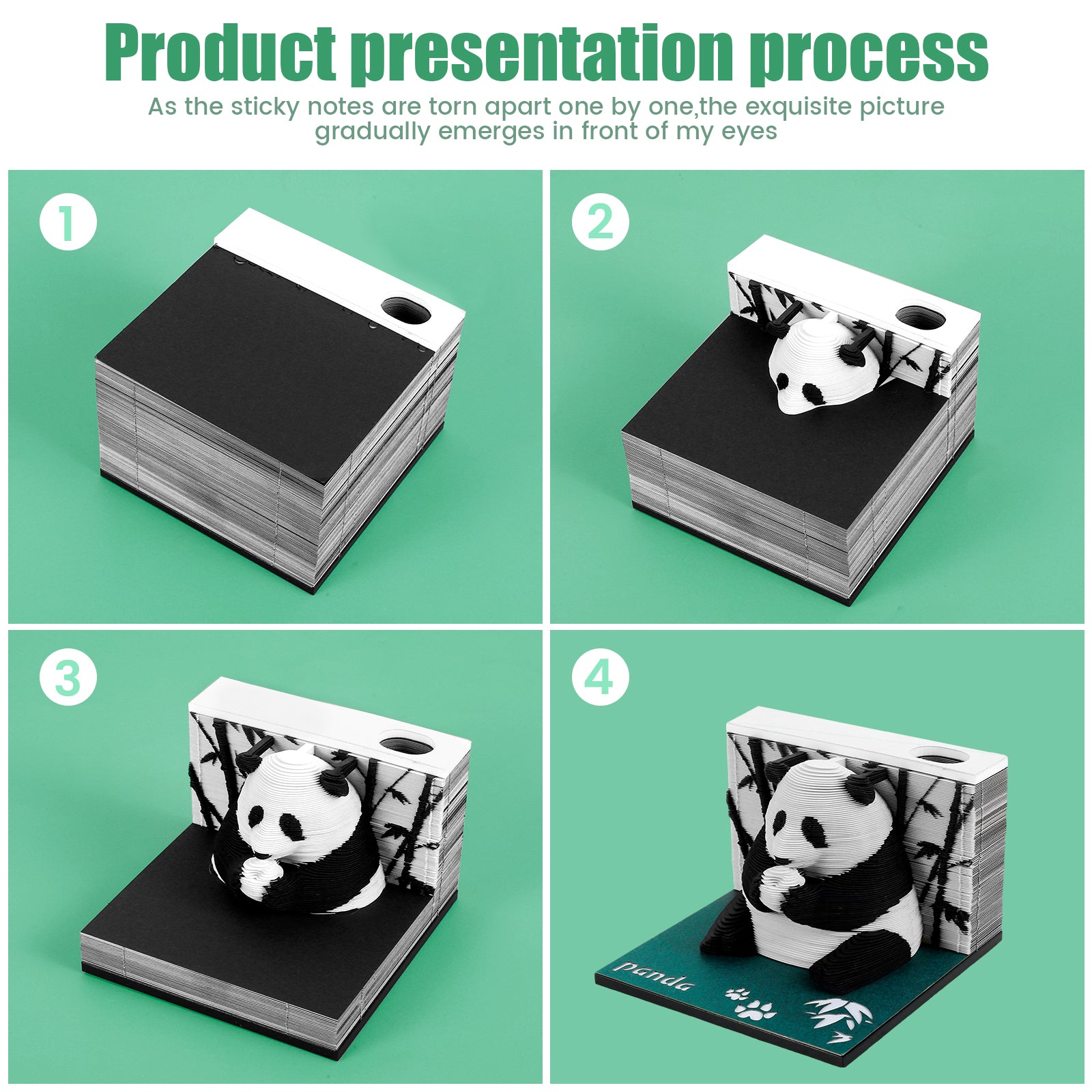 🎇Gift Sale 30% OFF - LZYoehin™3D Panda DIY Note Notepad