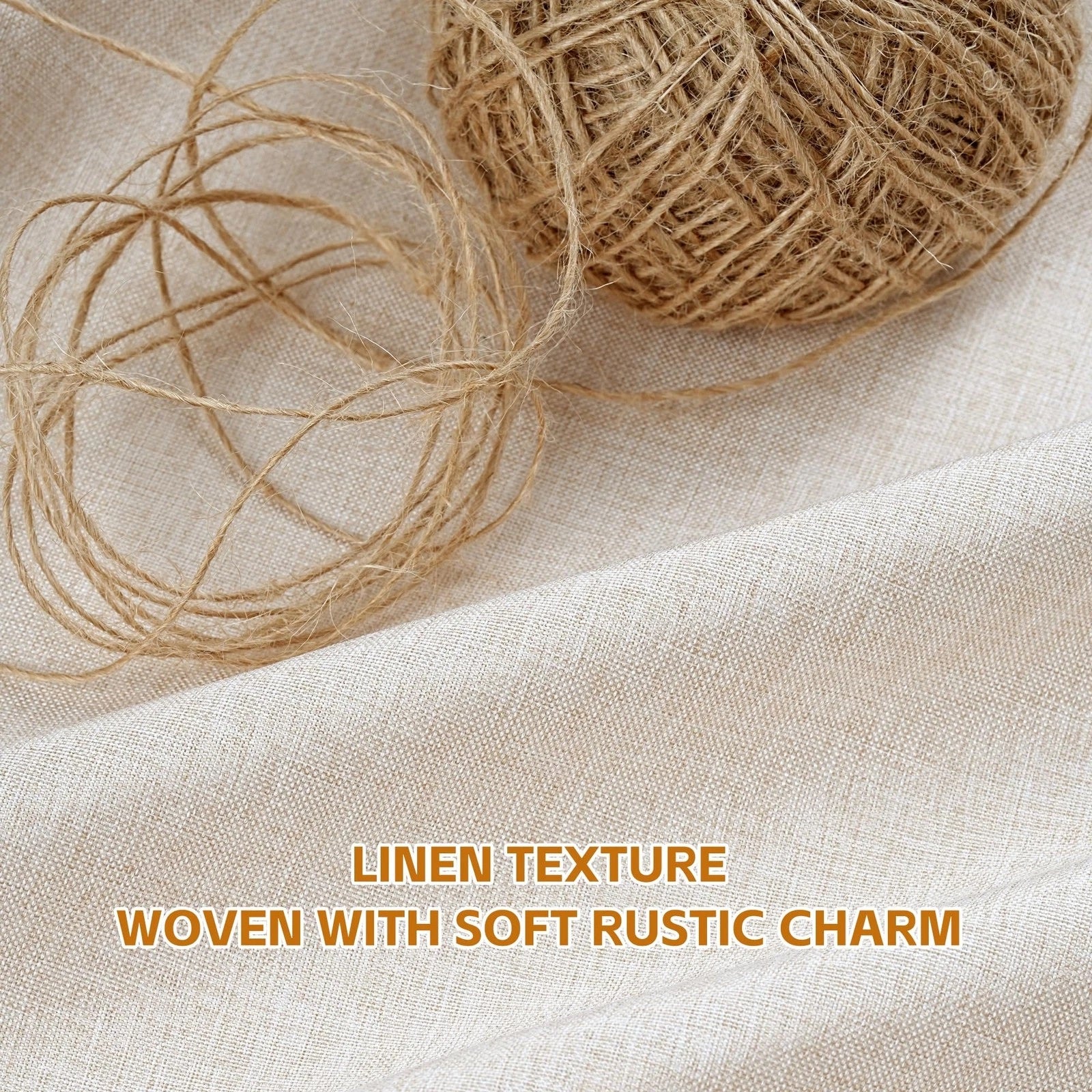 Zrodlmo®Linen-textured shower curtain with piped edges