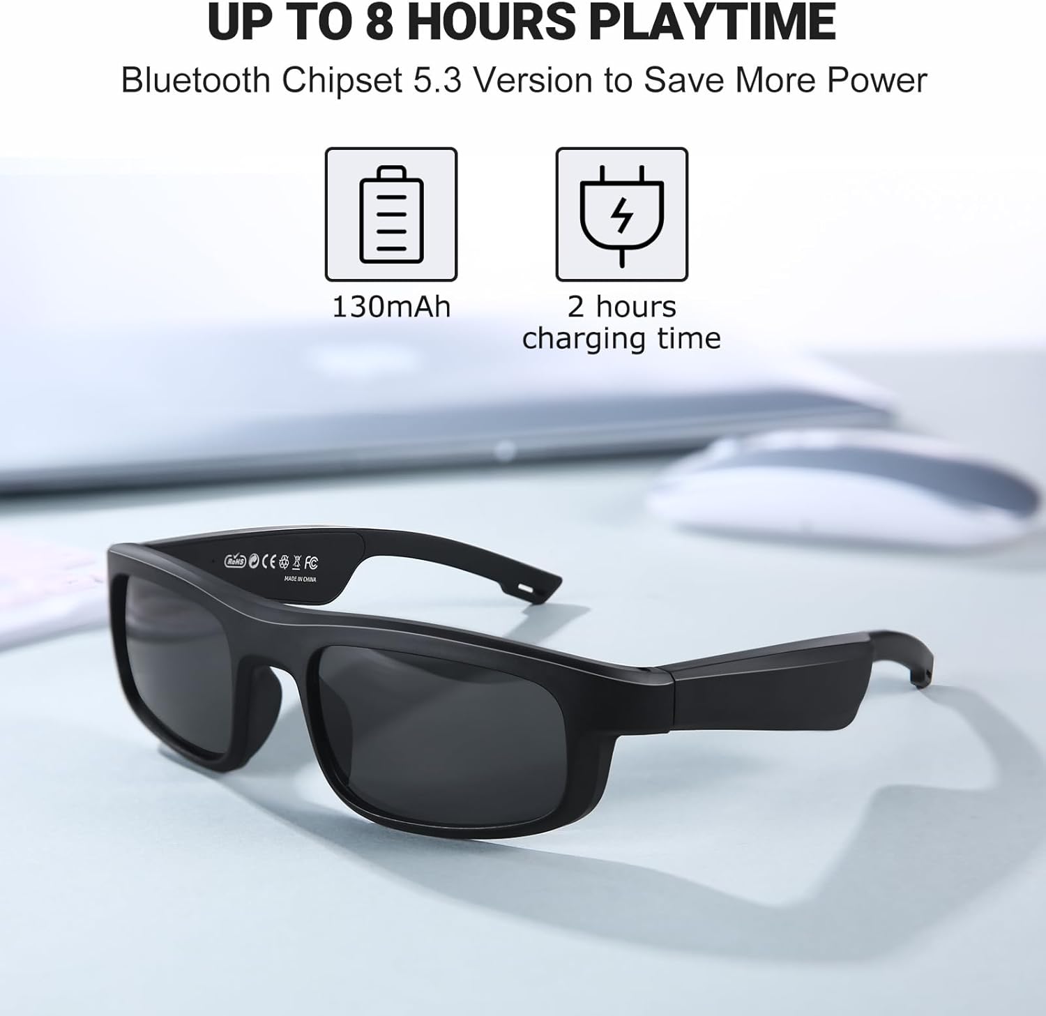 🎇2024 Smart Wear Sale 50% OFF -Smart Glasses Listenable Songs Wireless Headphone