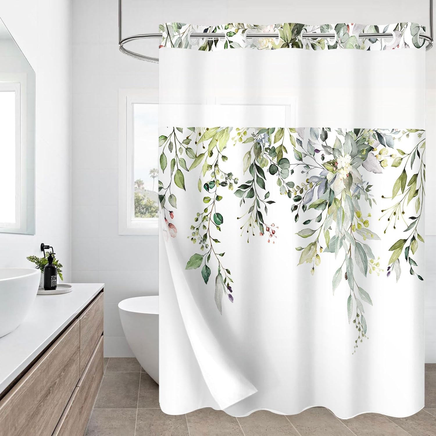 Zrodlmo™No Hooks Wildflower Waterproof Shower Curtains(Buy 2 get free shipping)