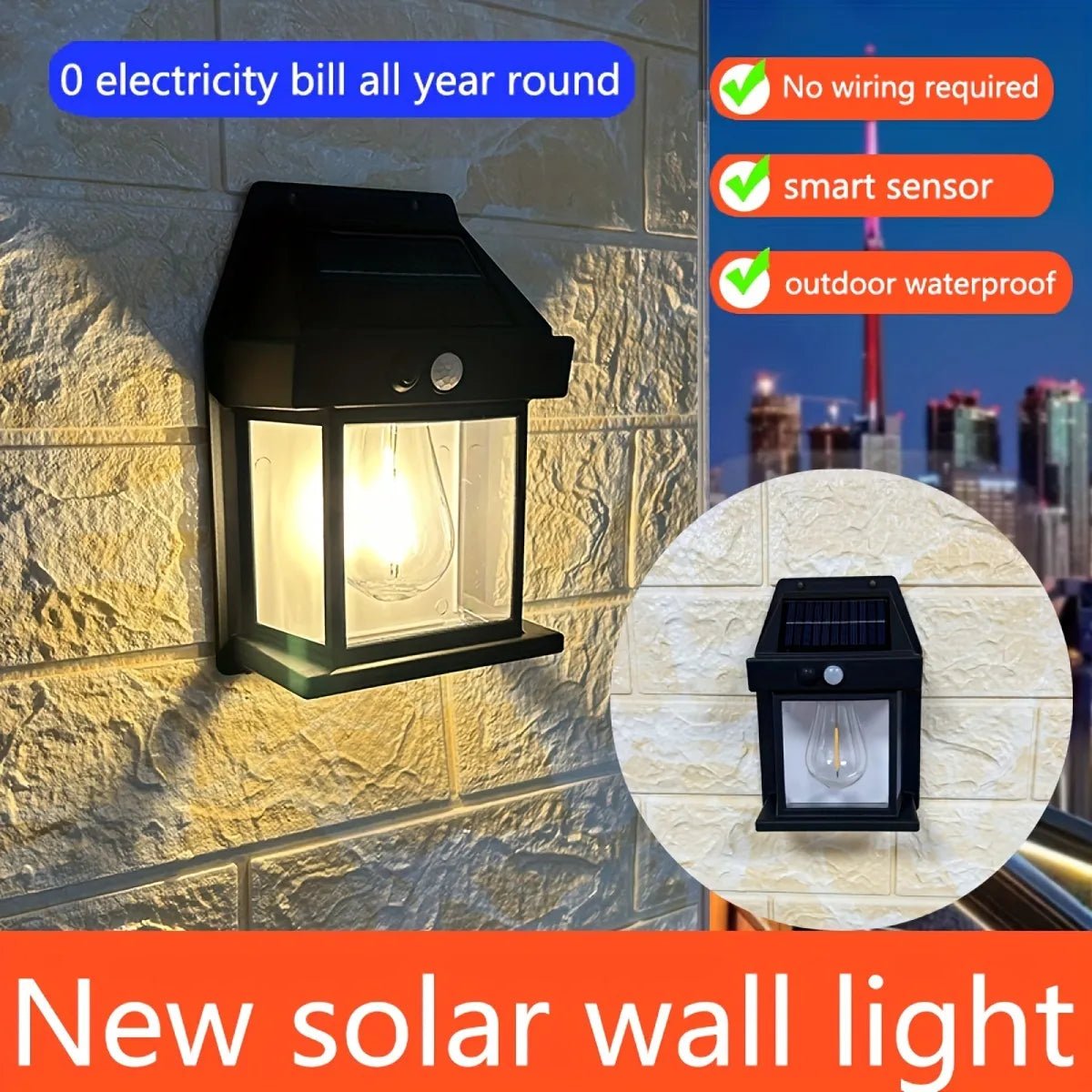 🎊Home Decoration 30% Sale - LZYoehin™Outdoor Solar Wall Lamp(Buy 4 Free Shipping)