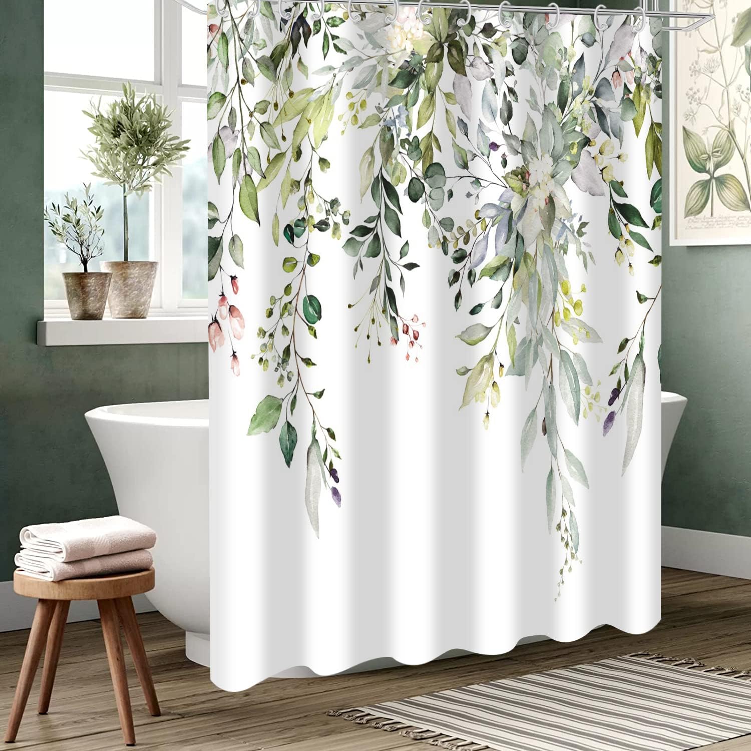 Zrodlmo™Eucalyptus Fall Watercolor Plant Leaves