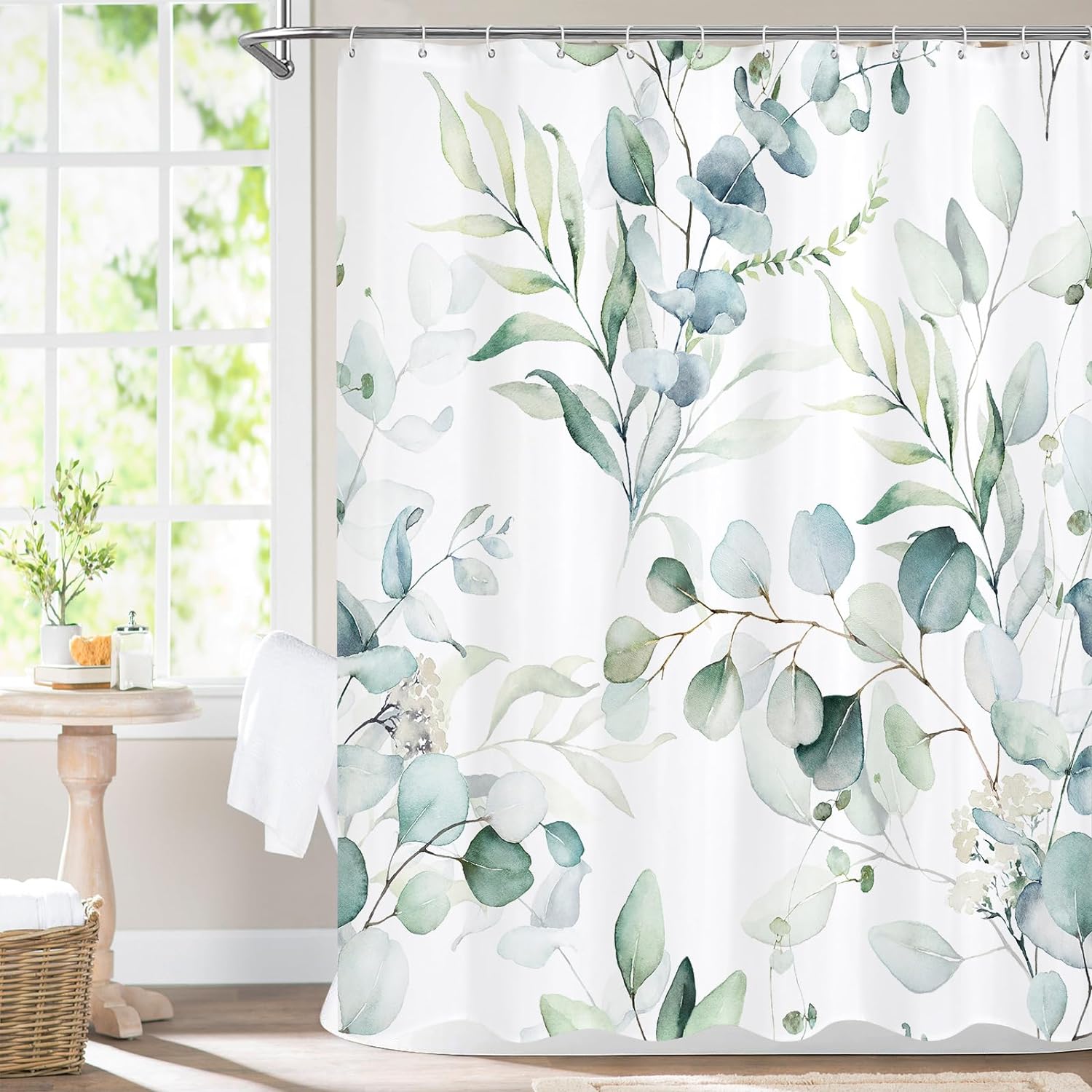 Zrodlmo™Modern Plants Floral Shower Curtain