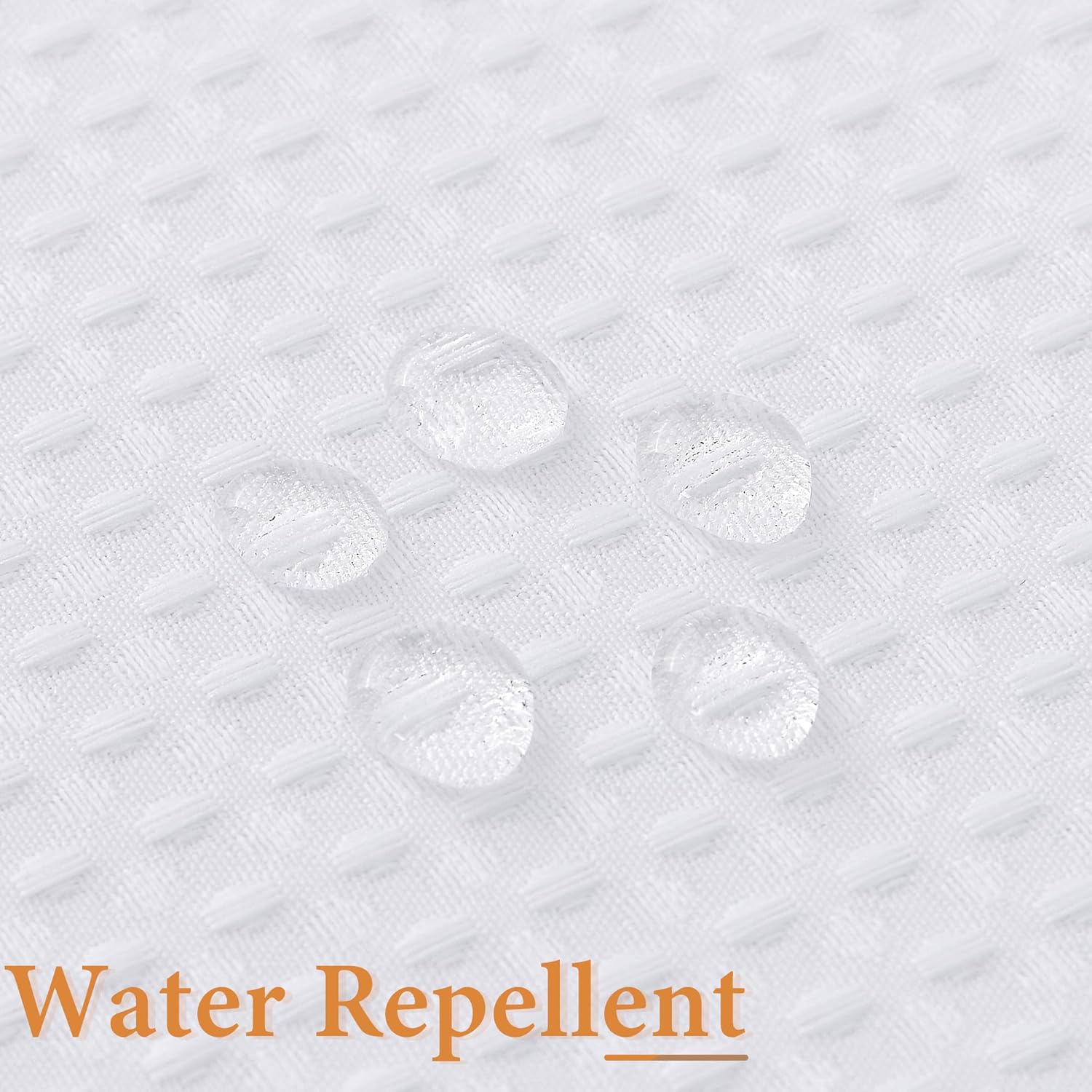 Waffle Waterproof Hotel Grade Bathroom Curtain with Hook