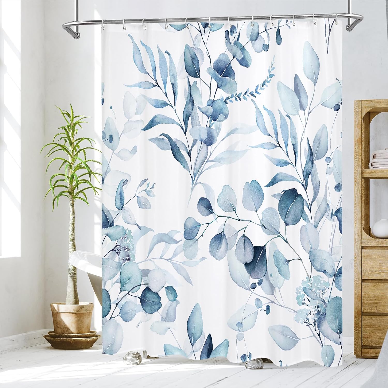 Zrodlmo™Modern Plants Floral Shower Curtain