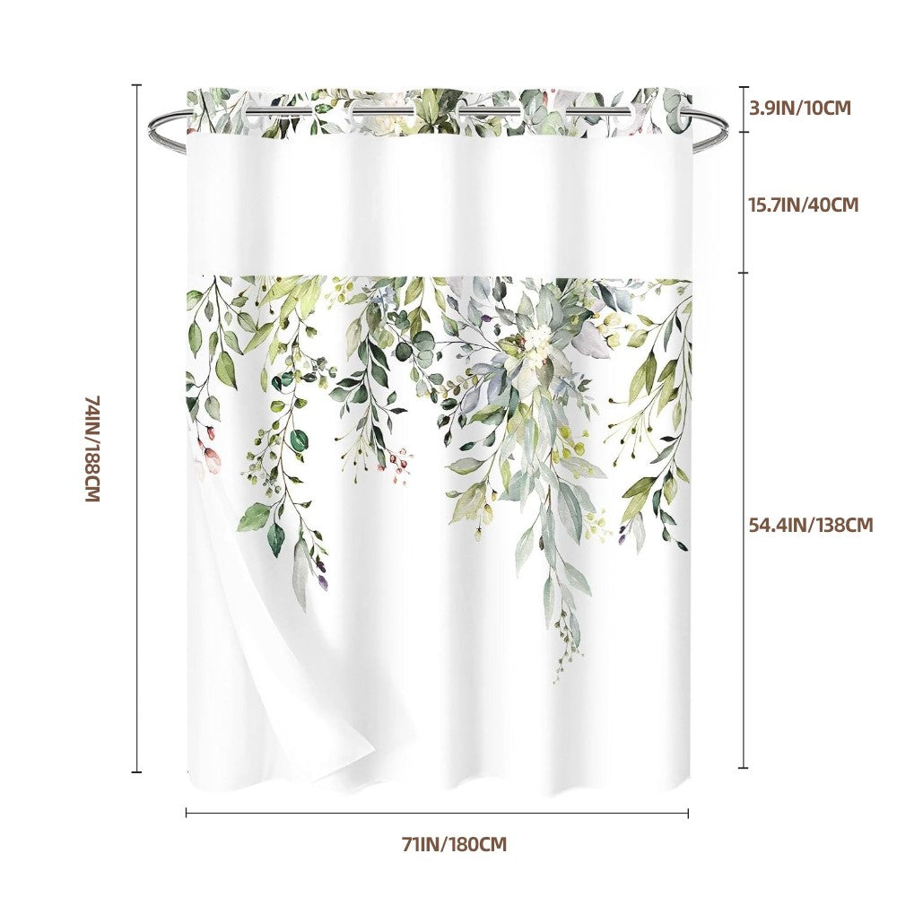 Zrodlmo™No Hooks Wildflower Waterproof Shower Curtains(Buy 2 get free shipping)