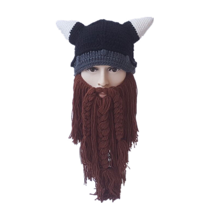 🎄Christmas Promotion 30% Off - LZYoehin™Viking Warrior Handmade Woolen Hat