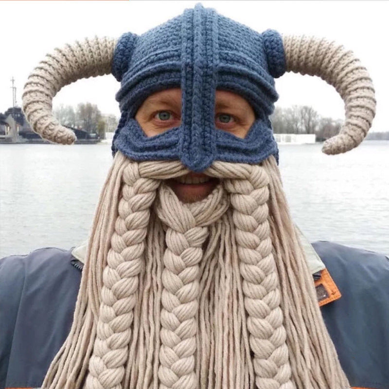 🎄Christmas Promotion 30% Off - LZYoehin™Viking Warrior Handmade Woolen Hat