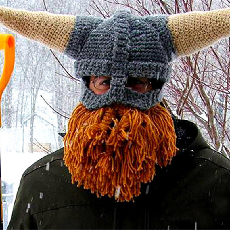 🎄Christmas Promotion 30% Off - LZYoehin™Viking Warrior Handmade Woolen Hat