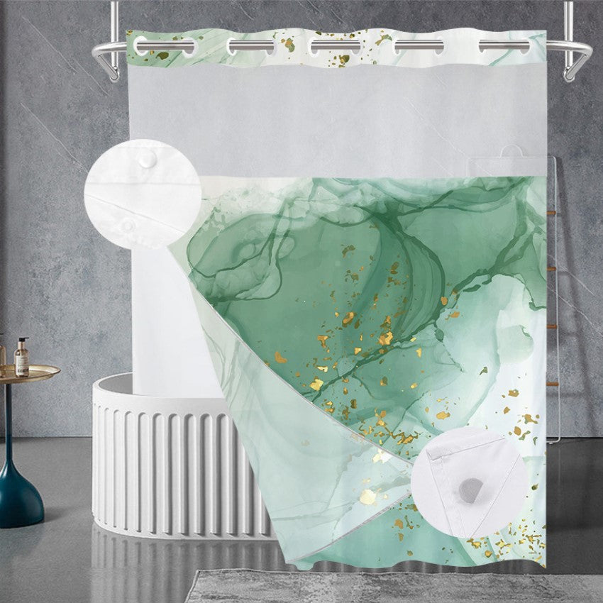 Zrodlmo™Marble Texture Double Layer Waterproof and Mildew Proof Shower Curtain(Buy 2 get free shipping)