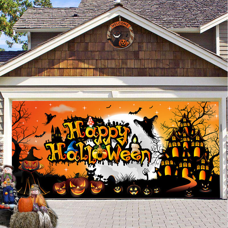 🎃Halloween Sale 50% Off - Halloween Garage Door Backdrop