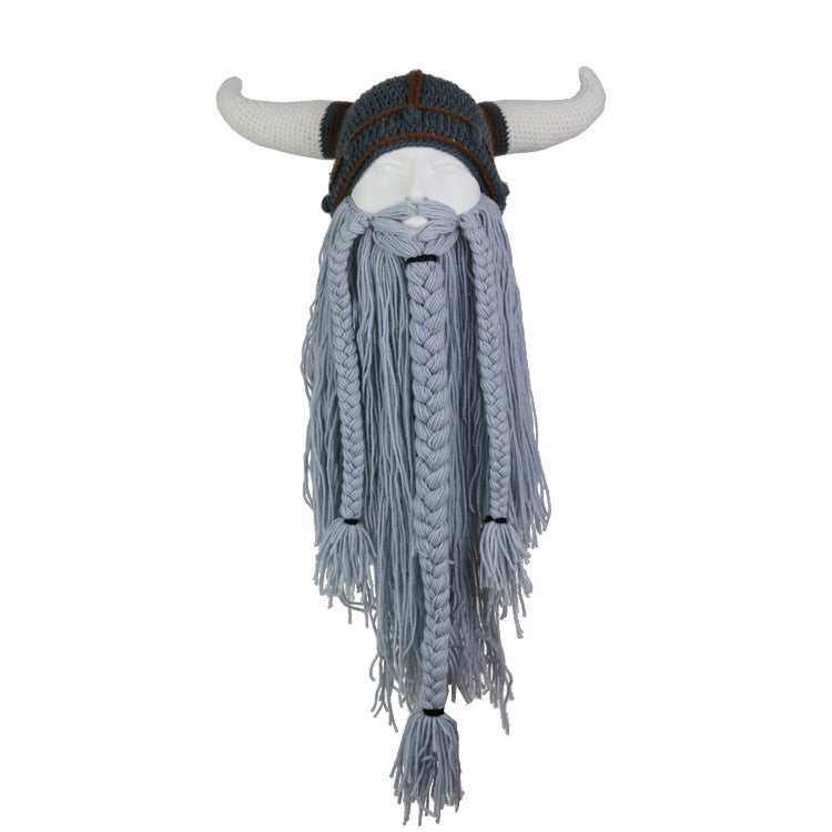 🎄Christmas Promotion 30% Off - LZYoehin™Viking Warrior Handmade Woolen Hat