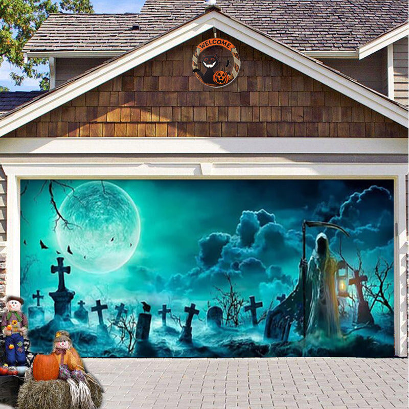 🎃Halloween Sale 50% Off - Halloween Garage Door Backdrop