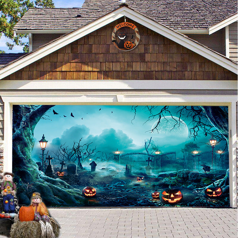 🎃Halloween Sale 50% Off - Halloween Garage Door Backdrop