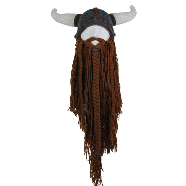 🎄Christmas Promotion 30% Off - LZYoehin™Viking Warrior Handmade Woolen Hat