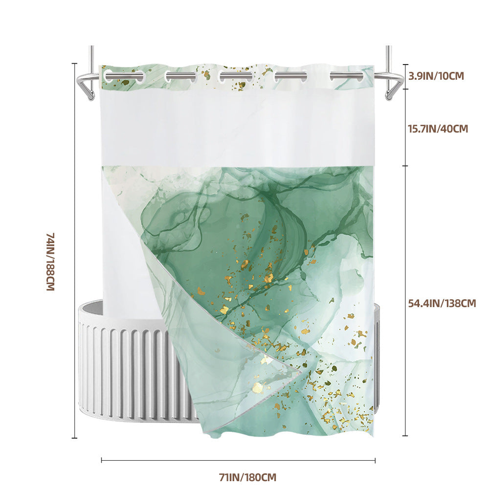 Zrodlmo™Marble Texture Double Layer Waterproof and Mildew Proof Shower Curtain(Buy 2 get free shipping)