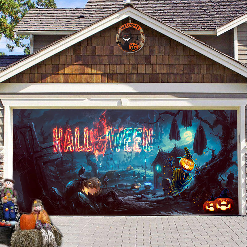 🎃Halloween Sale 50% Off - Halloween Garage Door Backdrop