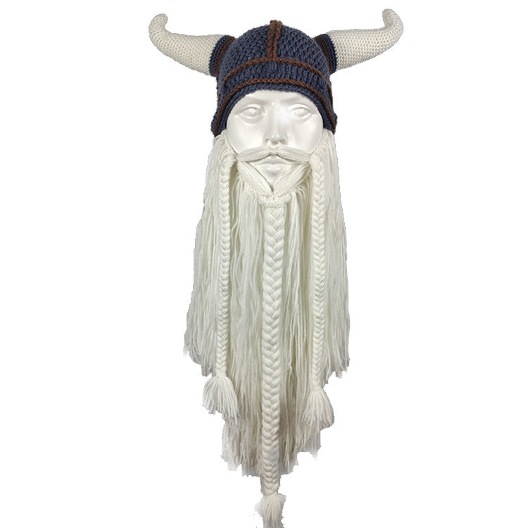 🎄Christmas Promotion 30% Off - LZYoehin™Viking Warrior Handmade Woolen Hat