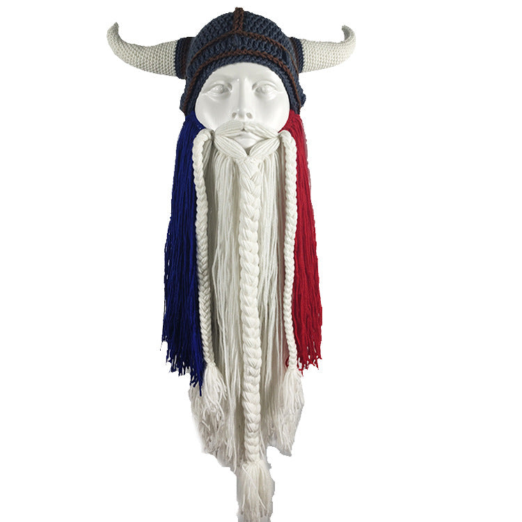 🎄Christmas Promotion 30% Off - LZYoehin™Viking Warrior Handmade Woolen Hat