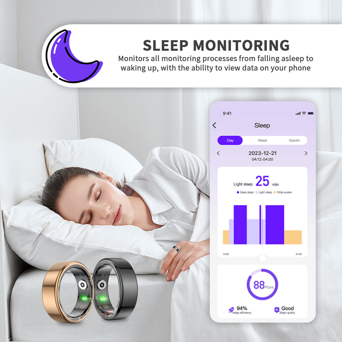 🎊Smart Wearables Sale 50% - Waterproof Smart Ring Blood Oxygen Sleep Monitoring