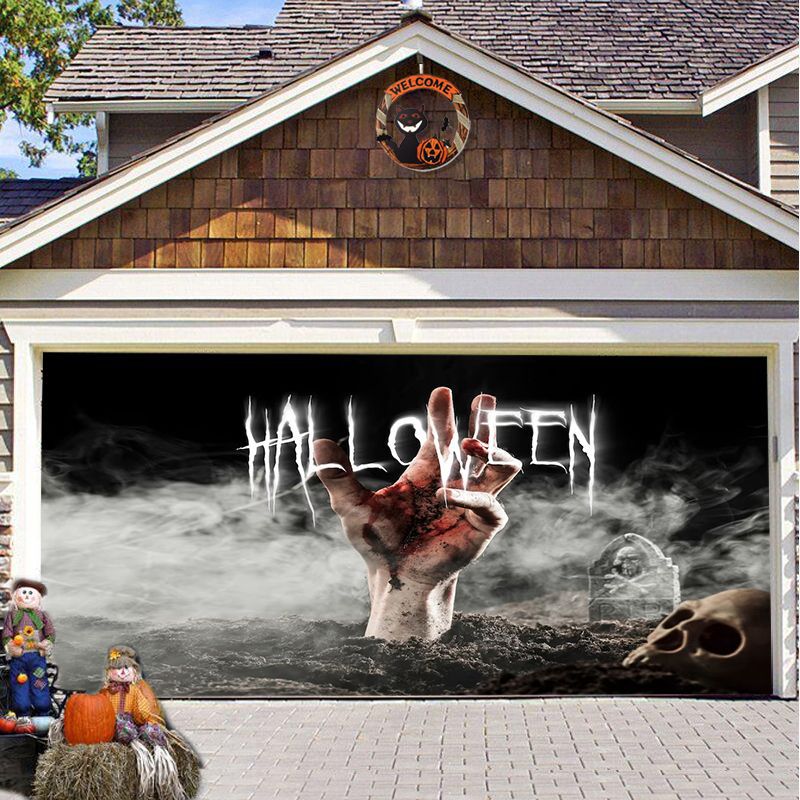 🎃Halloween Sale 50% Off - Halloween Garage Door Backdrop