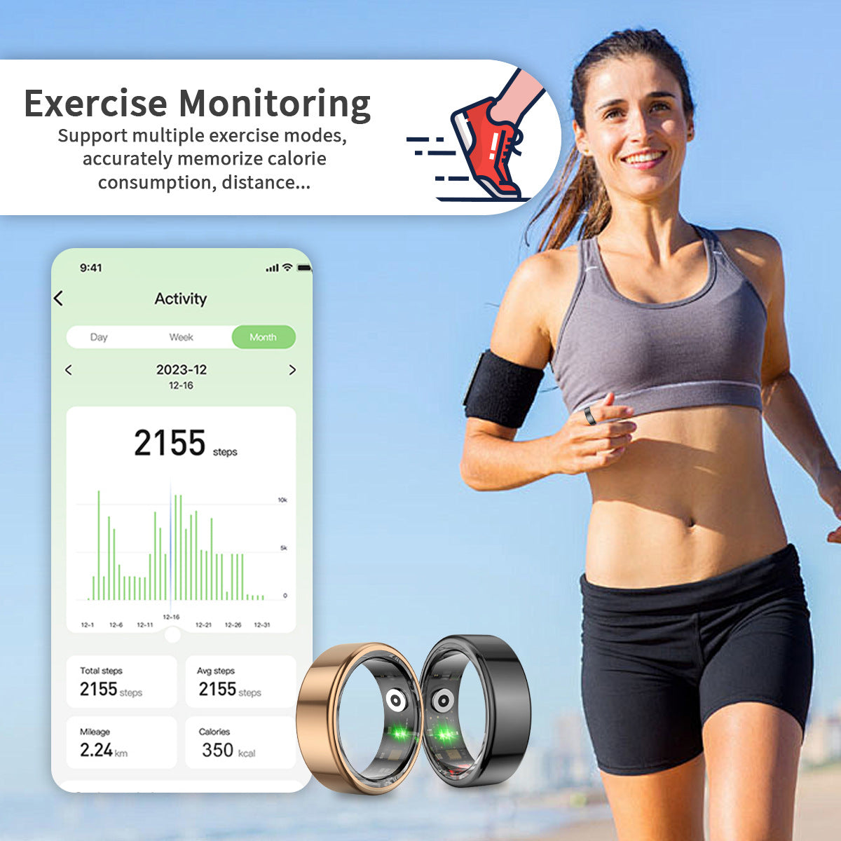 🎊Smart Wearables Sale 50% - Waterproof Smart Ring Blood Oxygen Sleep Monitoring