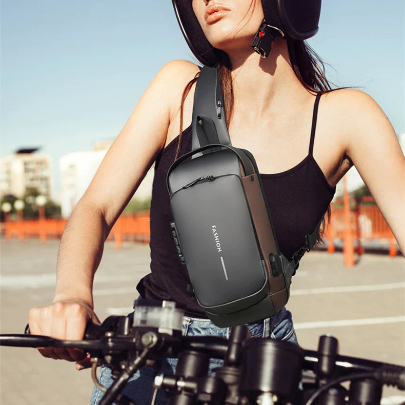 🎇2023 Love Gift 30% OFF - LZYoehin™Motorcycle Waist Bag Password Anti-theft Chest Bag