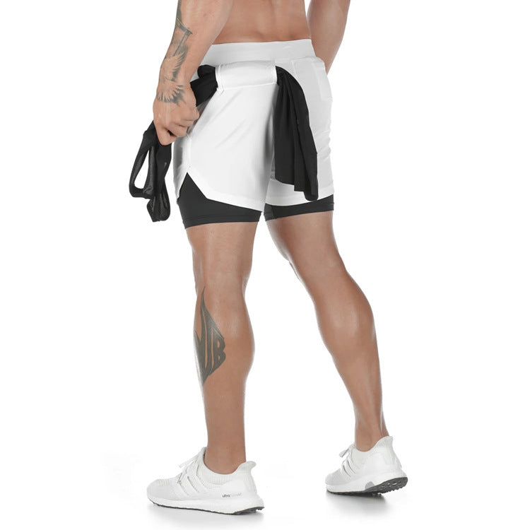 🎉2024 Athletic Promotions 50% Off  - LZYoehin™Workout Running Shorts With Compression Liner