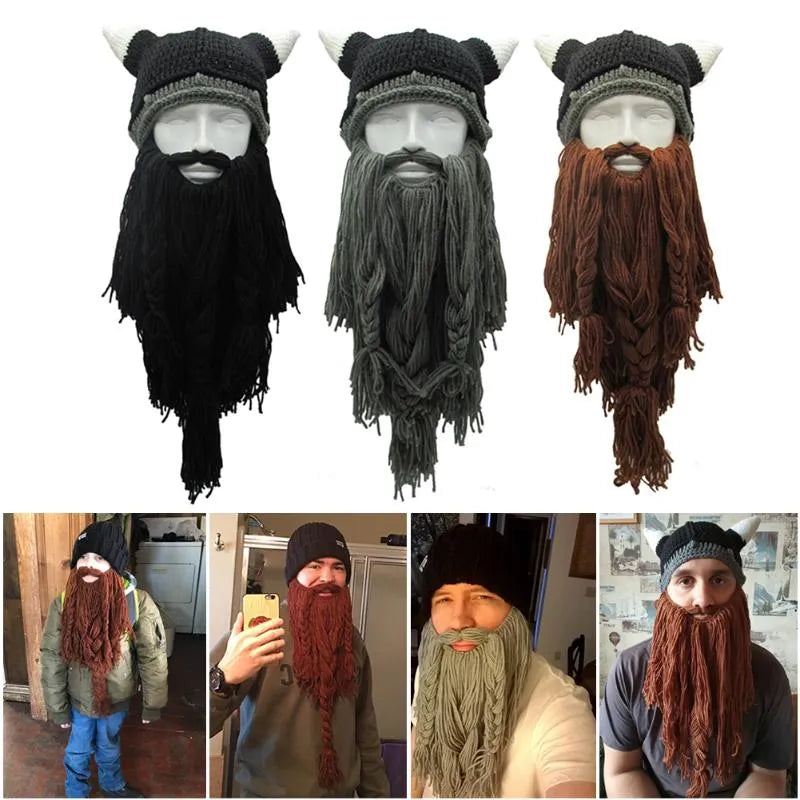 🎄Christmas Promotion 30% Off - LZYoehin™Viking Warrior Handmade Woolen Hat