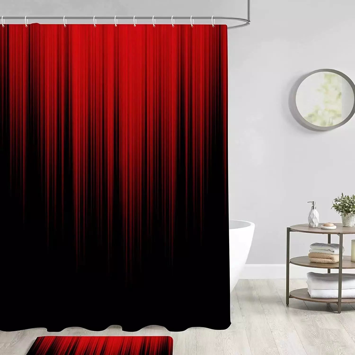 Zrodlmo™4 Pcs Gradient Shower Curtain Bathroom Set With Rugs