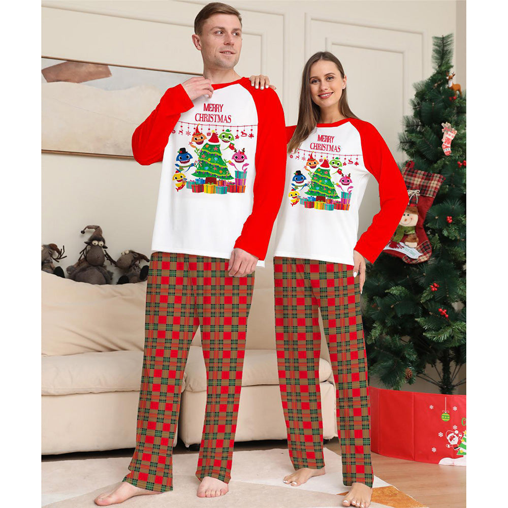 Cute Puppy Print Christmas Family Matching Pajamas