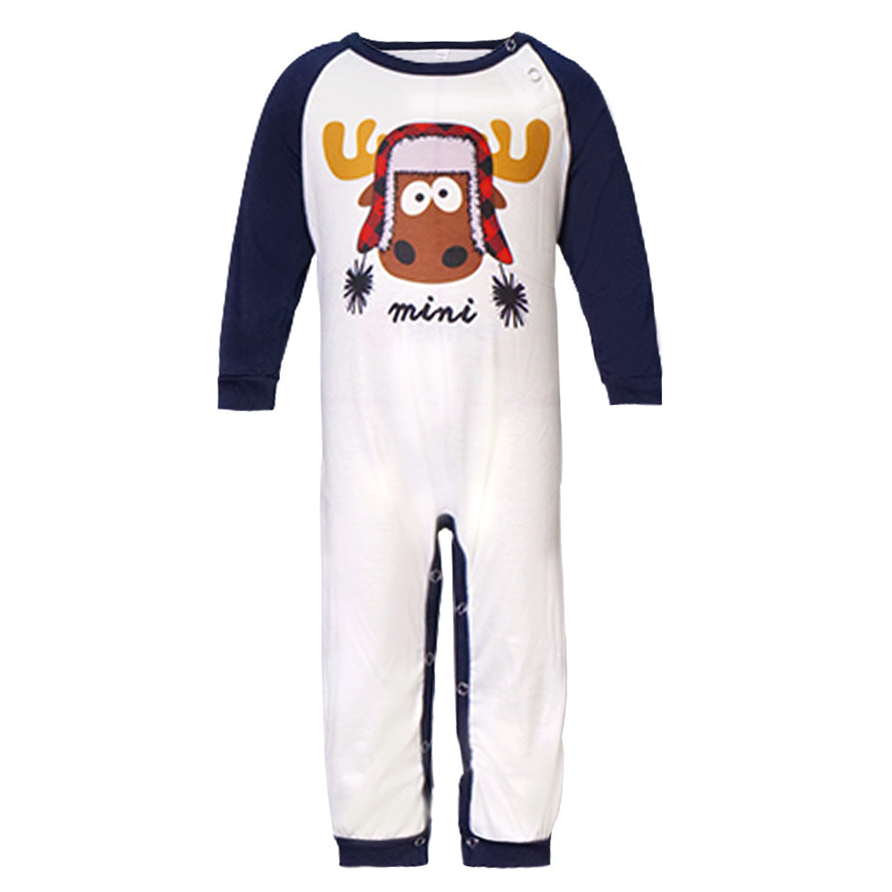 Family Matching Snowman Letter Christmas Pajamas Set