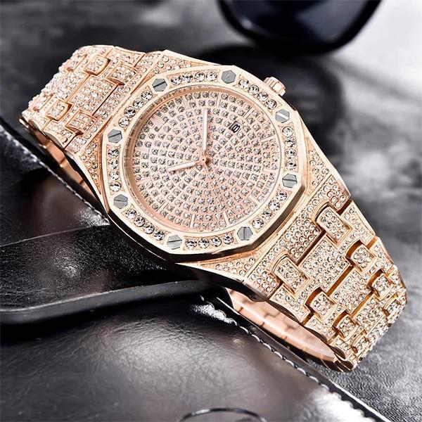 Unisex Jumbo Fully Iced Out Quartz Watch