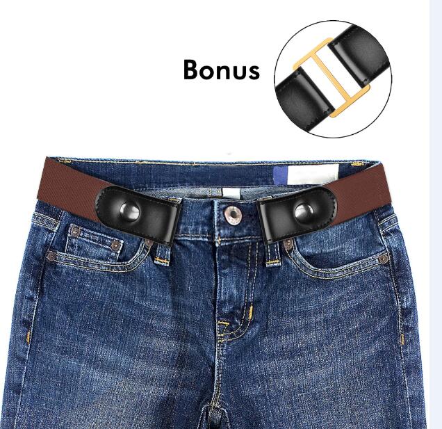 Buckle-free Elastic Women Belt for Jeans without Buckle