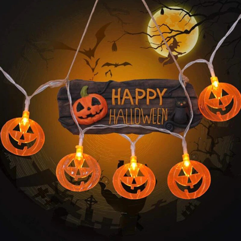 Halloween String Lights Scene Layout