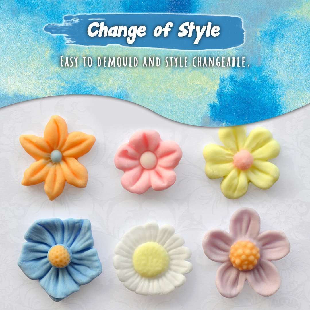 Flowers Shaped Silicone Mold Cake Border