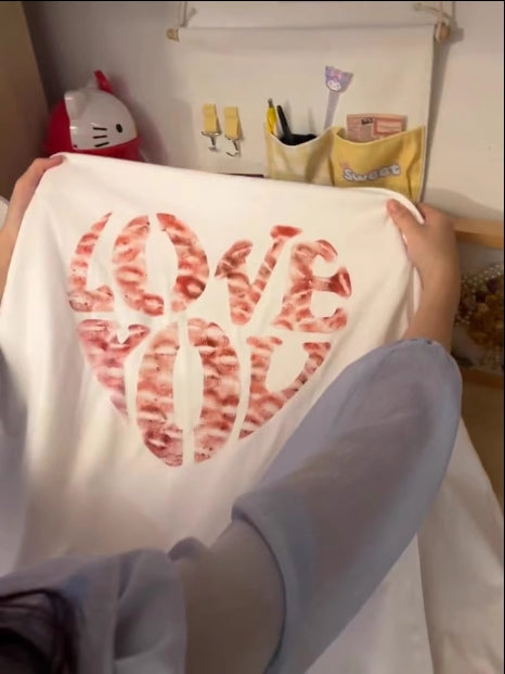 🎄LZYoehin™Christmas love❤30% OFF DIY Real Lip Print Hoodie