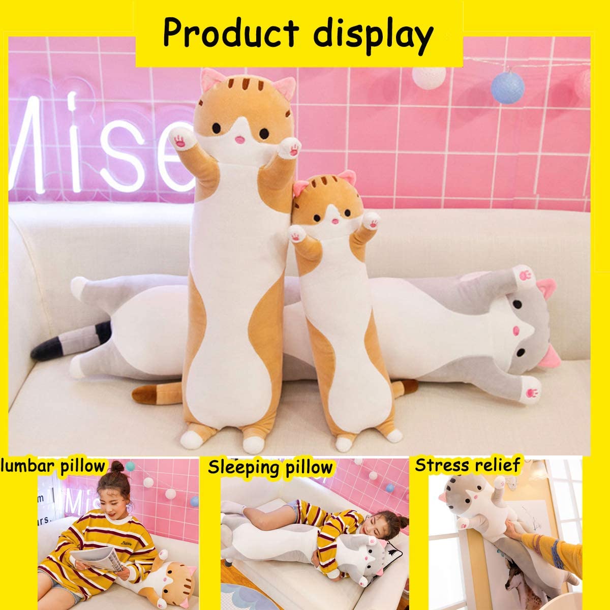 🎄Christmas Promotion 50% Off🎄🎅Plush Long Cat Pillow