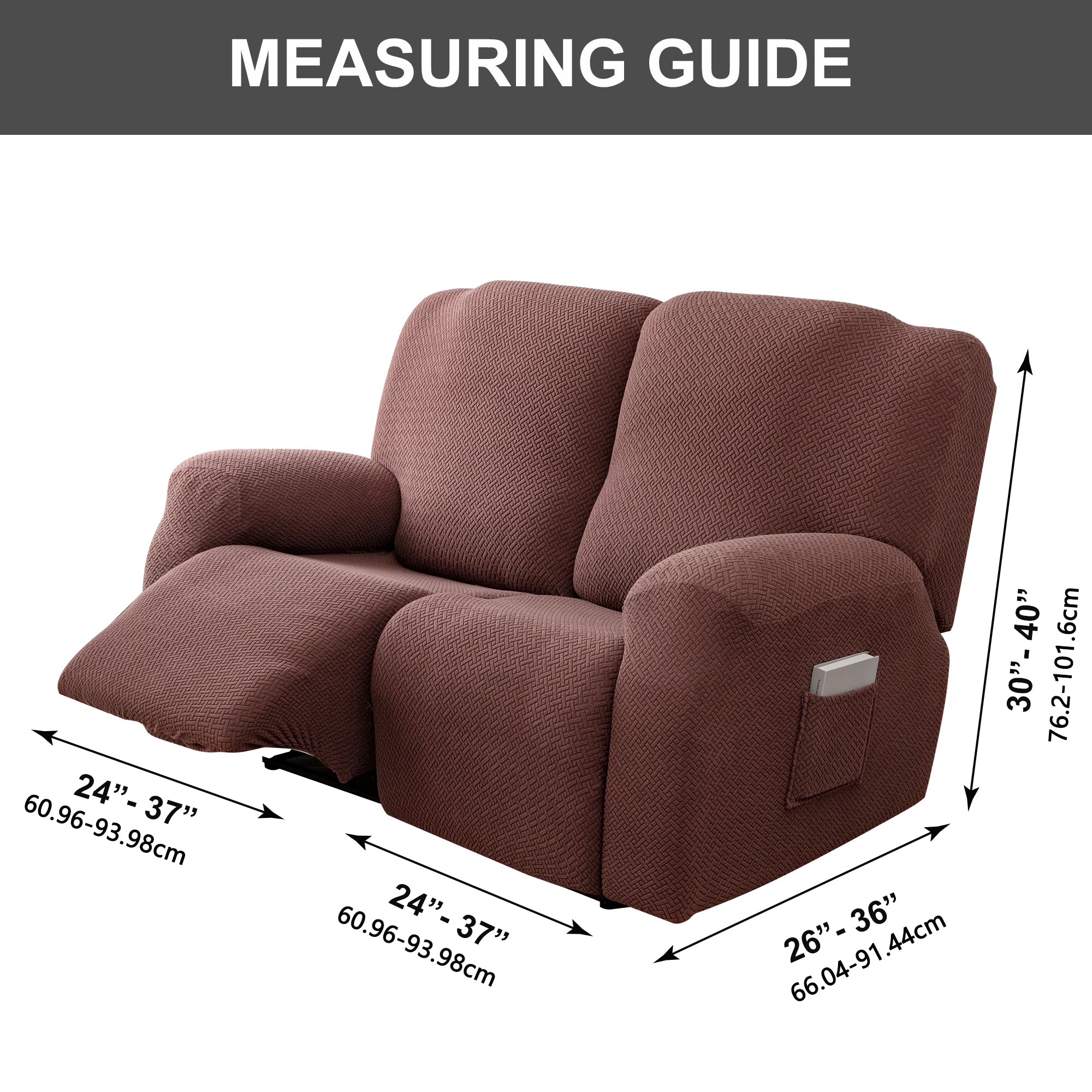 Jacquard Recliners Slipcovers For 1/2/3 Seats