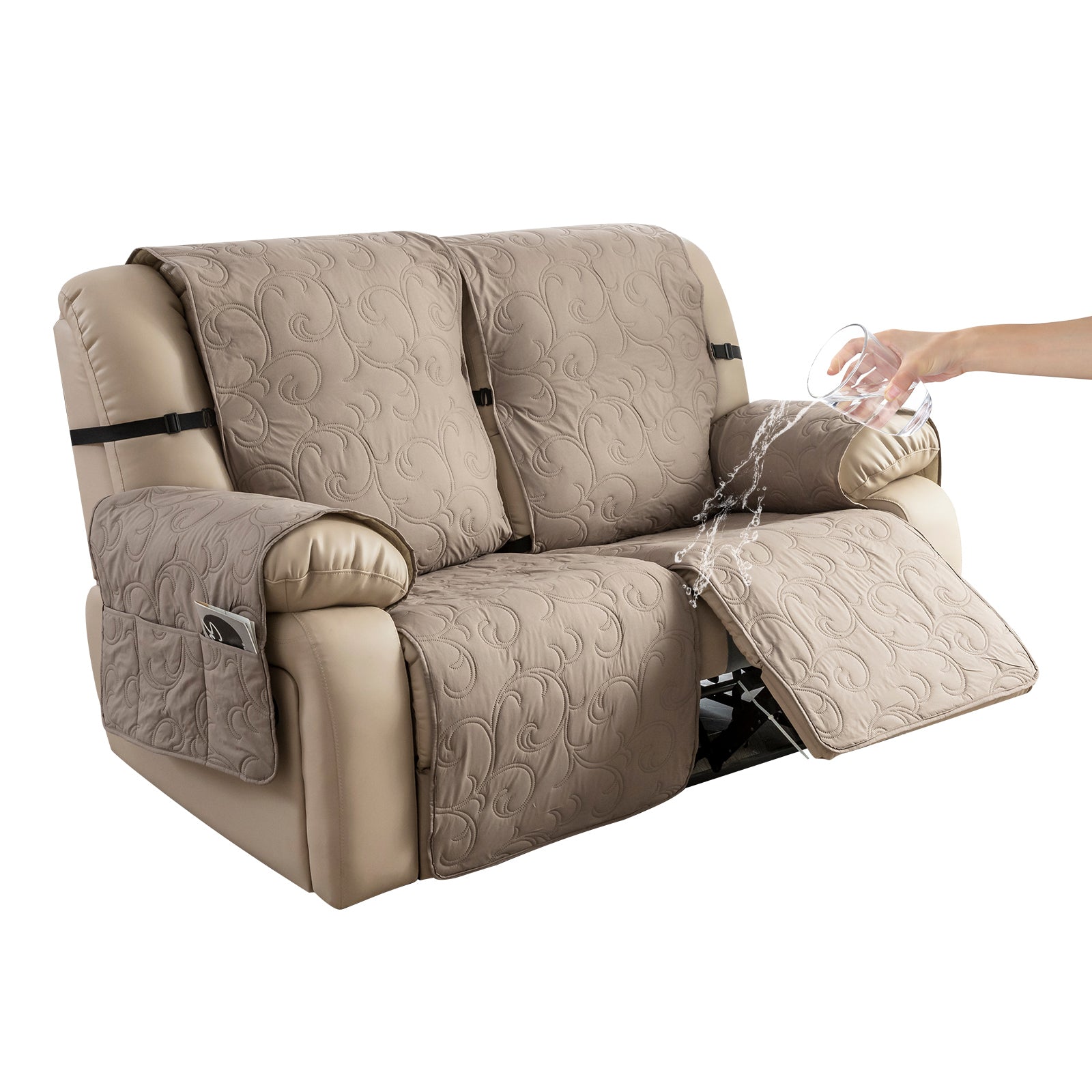 100% Waterproof Recliner Slipcover Flower For 1/2/3 Seats