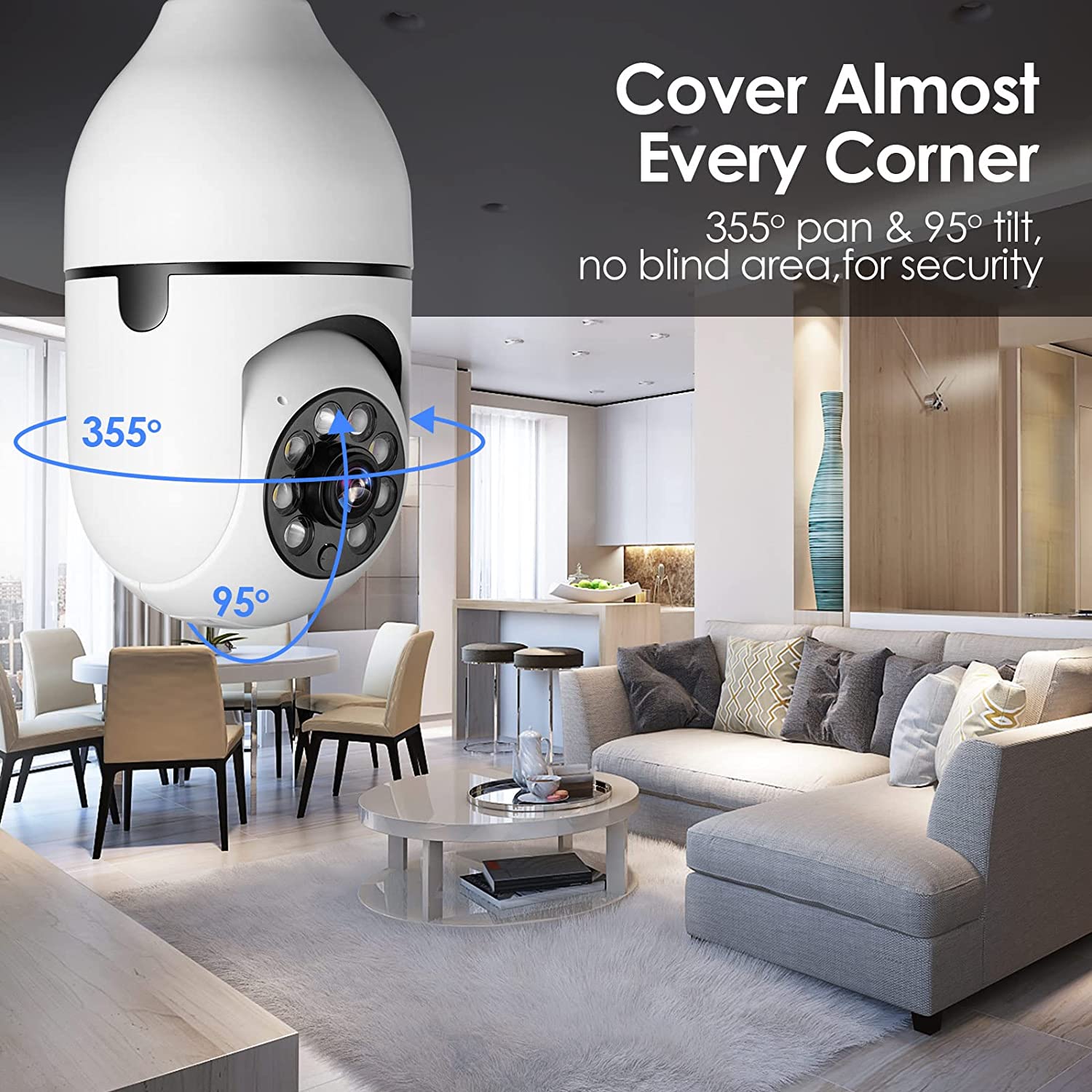 (🎁Semi-Annual Sale-50% OFF)Wireless Wifi Light Bulb Security Camera