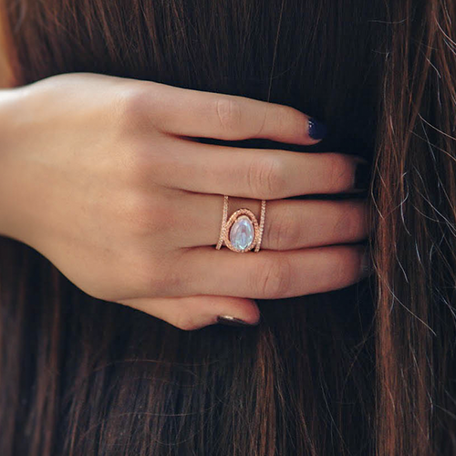 Moonstone Natural Healing Ring