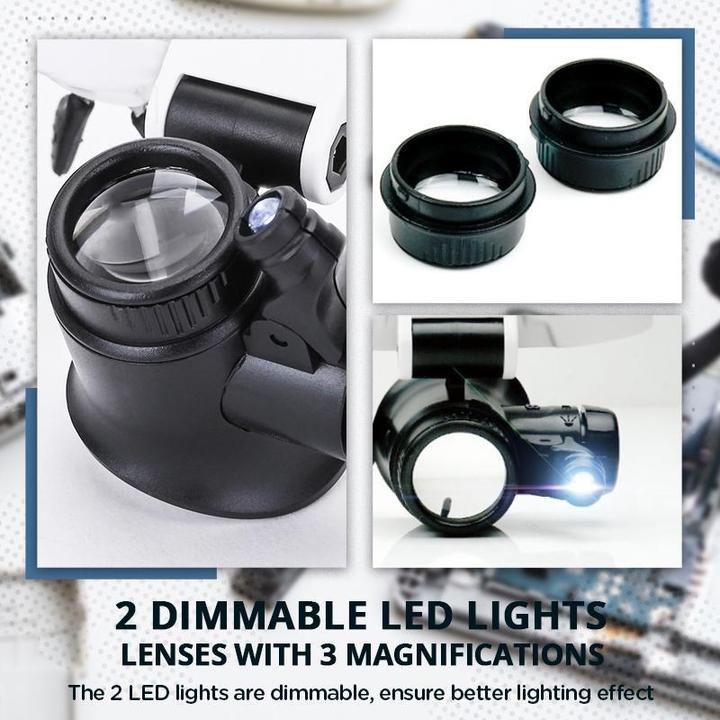 8x 15x 23x LED Glasses Magnifier
